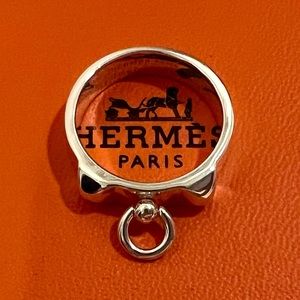 Hermès Ring Collier de Chien Small Collar Sterling Silver France Authentic